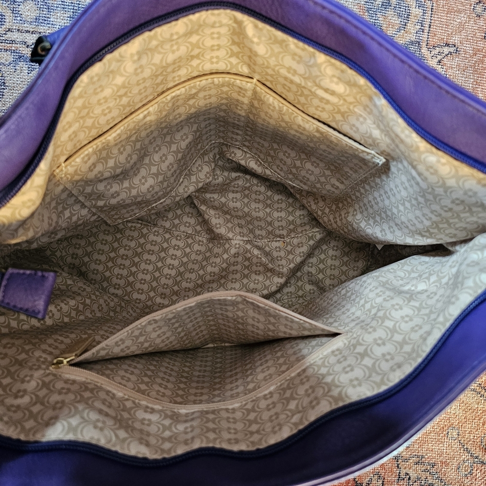 Charming Charlie Large Purple Bag - Picture 3 of 4